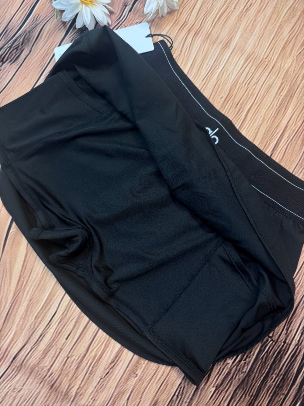 😍ALO Yoga Match Point Tennis Skirt🏆 Minimal Black Skort-NWT - Picture 4 of 8
